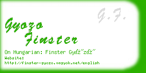 gyozo finster business card